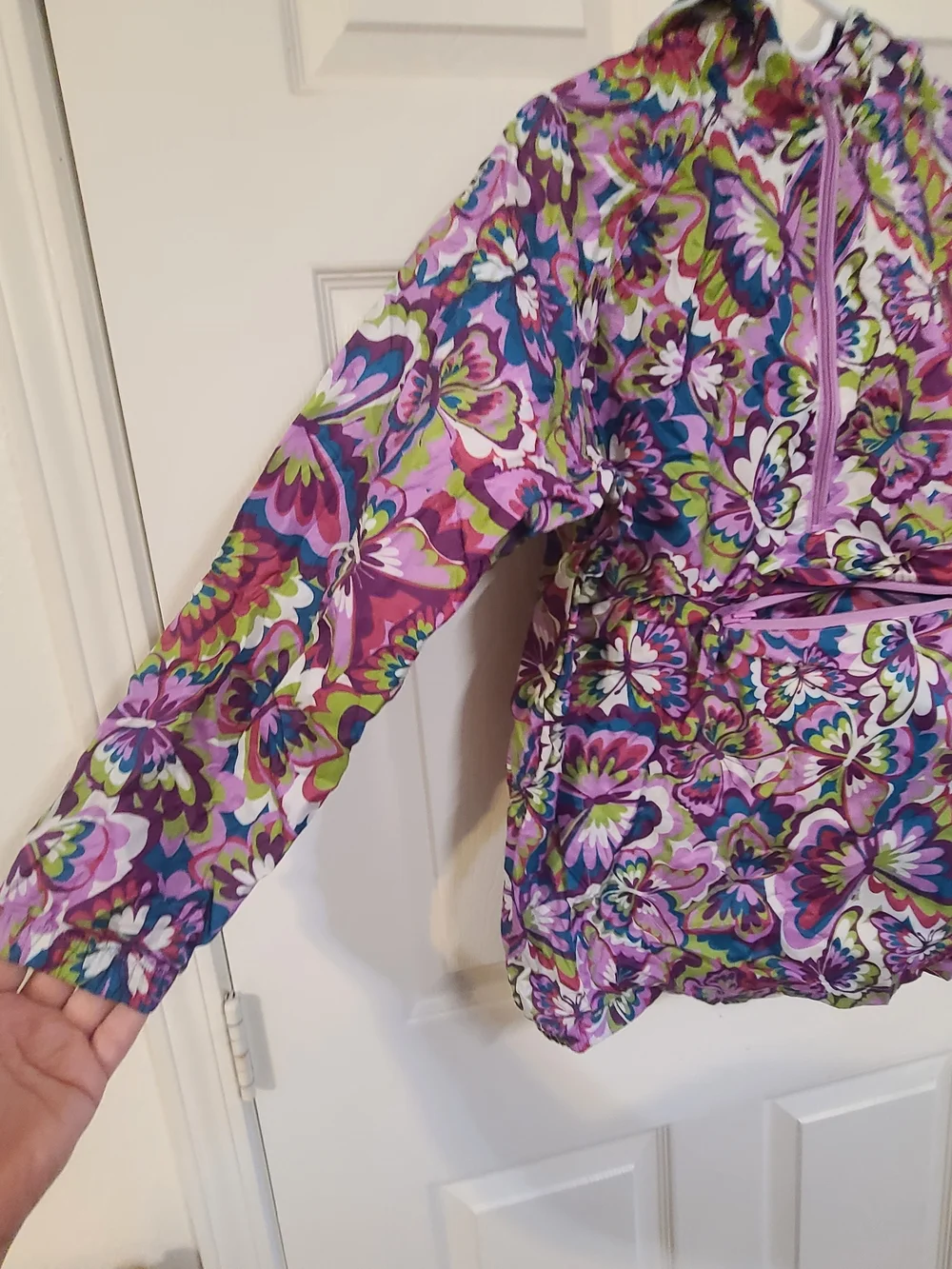The Children's Place Purple Floral Raincoat Vintage